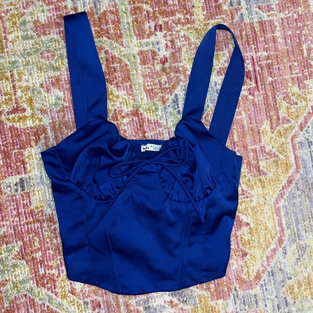 BERSHKA bustier crop top